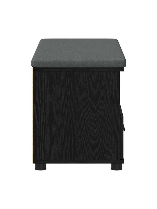 Entry Furniture with Bench Black Beech 80x38x46cm
