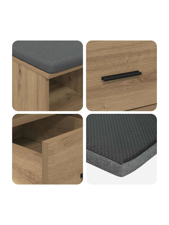 Έπιπλο Εισόδου με Παγκάκι Artisan Oak 60x38x46εκ.