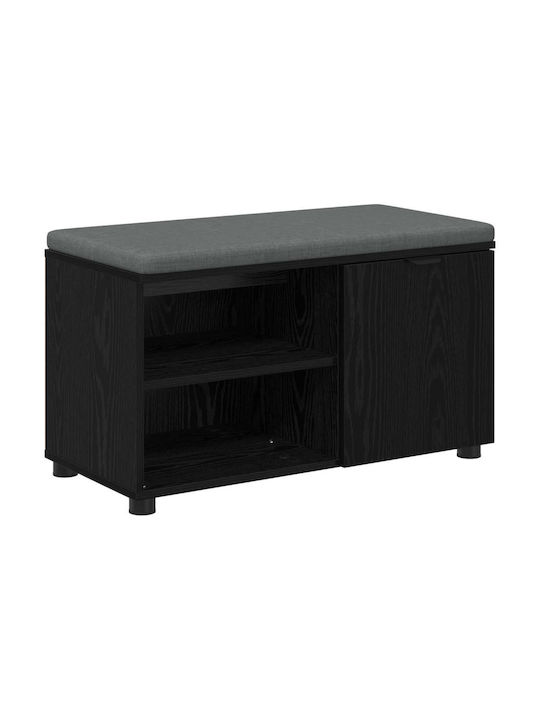 Entry Furniture with Bench Black Beech 80x38x46cm