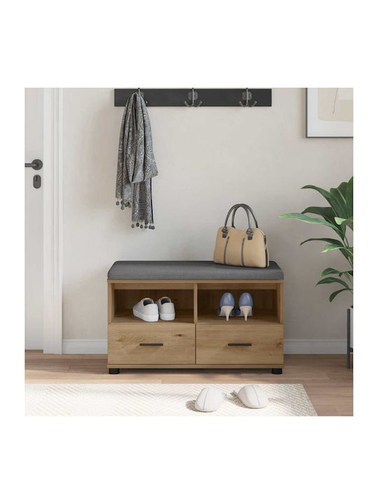 Έπιπλο Εισόδου με Παγκάκι Artisan Oak 80x38x46εκ.