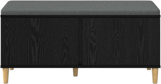 Entry Furniture with Bench Μαύρη Οξυά 60x38x46cm