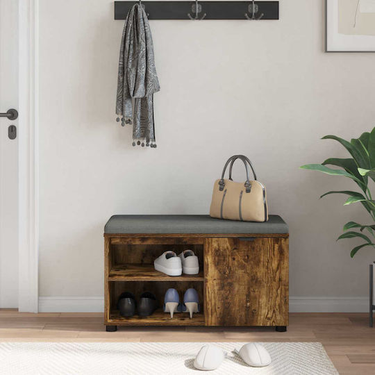 Entry Furniture with Bench Smoked Oak 80x38x46cm