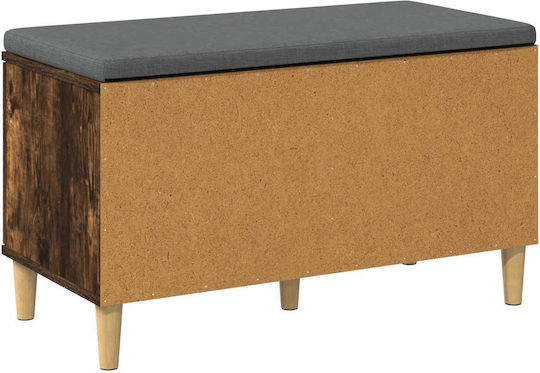 Eingangsmöbel mit Bank Καπνιστό Δρύς 60x38x46cm