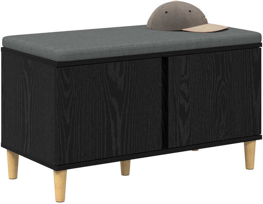 Entry Furniture with Bench Μαύρη Οξυά 60x38x46cm