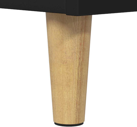 vidaxl Katzenbett Schwarz 72 x 42,5 x 70 cm aus bearbeitetem Holz