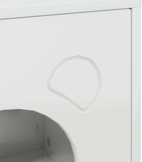Vidaxl Cat House Glossy White 42.5 x 40 x 52.5 cm
