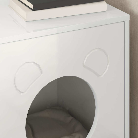 Vidaxl Cat House Glossy White 42.5 x 40 x 52.5 cm