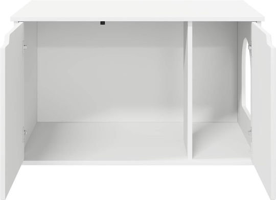 Vidaxl Cat House White 85 x 55 x 50 cm Engineered Wood
