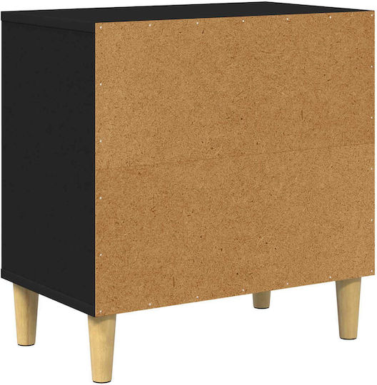 vidaxl Katzenbett Schwarz 51 x 30 x 52 cm aus bearbeitetem Holz