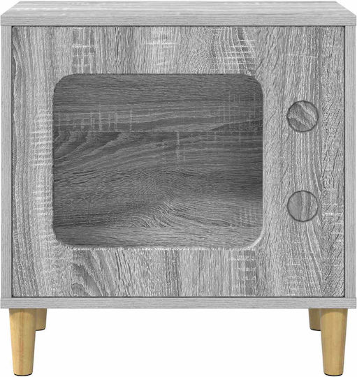 Vidaxl Σπίτι Γάτας Γκρίζο Σονομα 51 X 30 X 52 Εκ Επεξεργασμένο Ξύλο