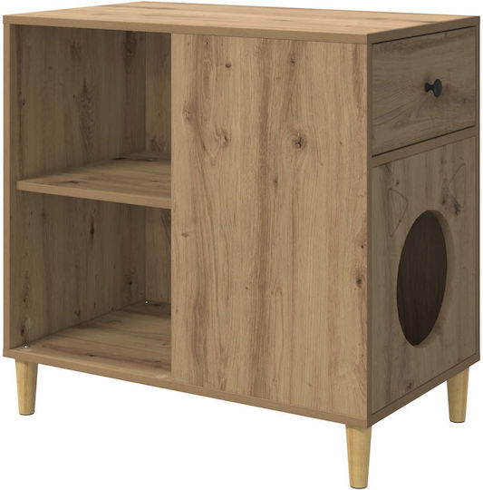 Vidaxl Katzenbett aus Handarbeit Walnuss 72 × 42,5 × 70 cm