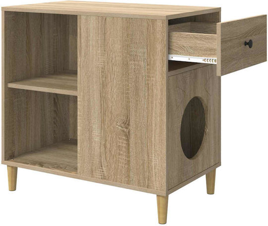 Vidaxl Casă Pentru Pisici Sonoma 72 X 42.5 X 70 Cm Lemn Prelucrat