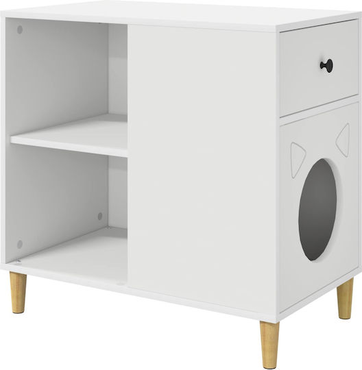 Vidaxl Cat House White 72 x 42.5 x 70 cm Engineered Wood