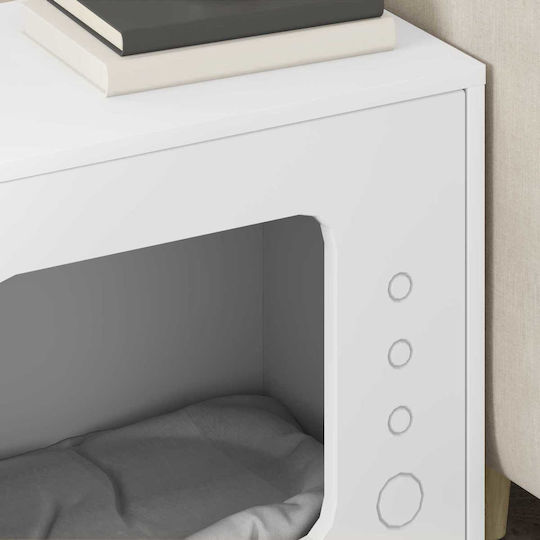 Vidaxl Cat House White 51 x 30 x 42 cm Engineered Wood