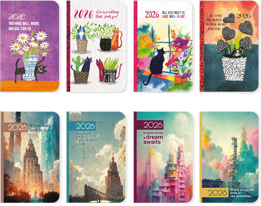 Weekly Standing Pocket Diary 8.5x14cm Artistic
