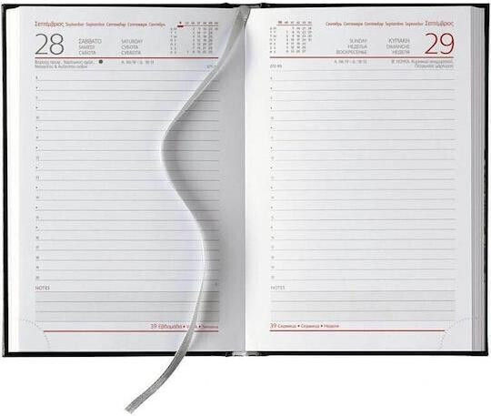 Θεοφύλακτος Ημερήσιο Ημερολόγιο Kashmir Flat 2026 Charcoal 14.5x20.5 6862c.d57