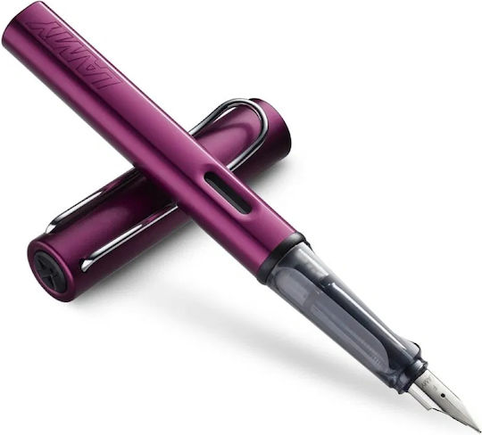 Lamy AL-star Πένα Γραφής Fine Μωβ από Αλουμίνιο με Μπλε Μελάνι