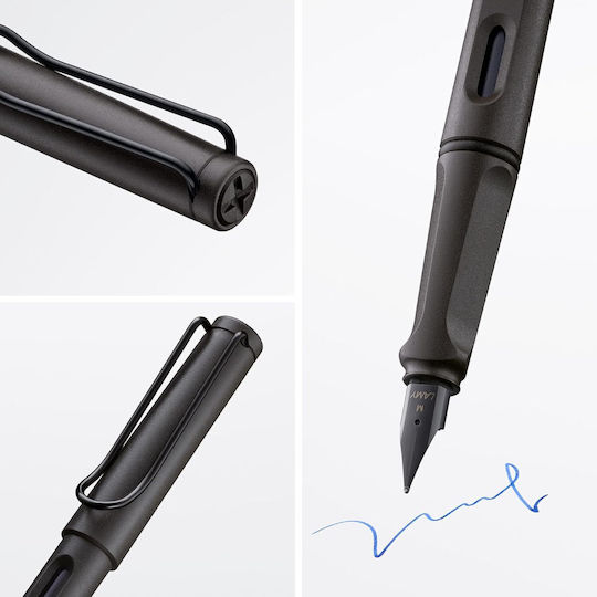 Lamy Safari 017 Writing Pen Medium Gray made of Plastic with Blue Ink