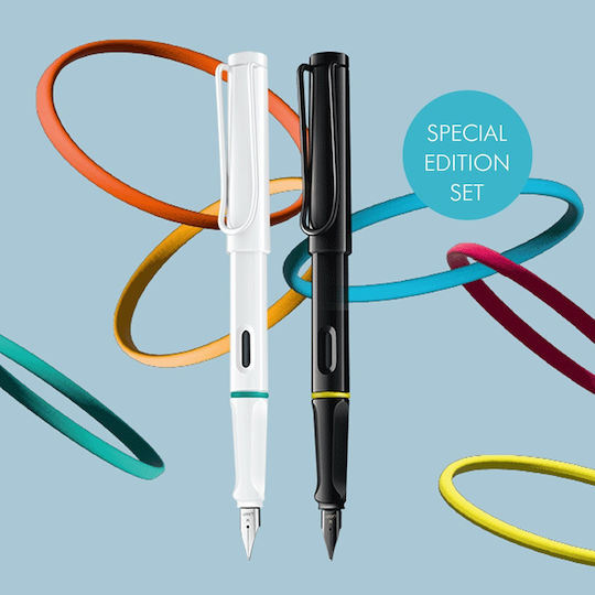 Lamy Safari Set Writing Pen Medium made of Plastic with Blue Ink
