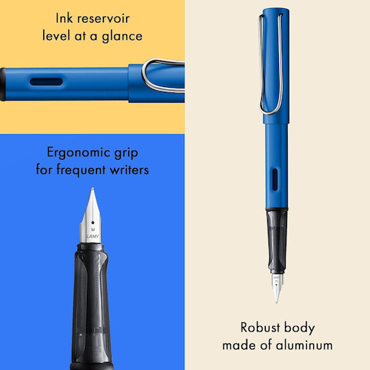 Lamy Lamy Füllfederhalter Medium Rot aus Aluminium mit Roten Tintenfarbe
