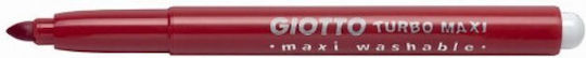 Giotto Turbo Maxi Κόκκινοι Μαρκαδόροι Ζωγραφικής Χονδροί Σετ 12τμχ