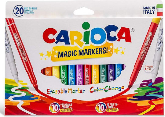 Carioca Weiß Waschbare Magische Zeichenmarker Dicke Dünne Set 20Stück