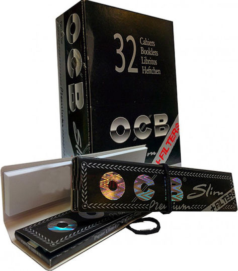 Ocb Premium Zigarettenpapiere Schlank King Size mit Kegelspitzen 32 Blätter 32Stück
