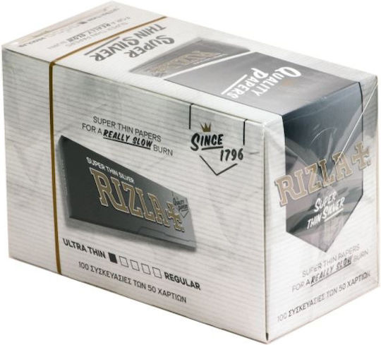 Rizla Ασημί Χαρτάκια Στριφτού Τσιγάρου 60 φύλλα 1τμχ
