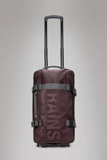 Rains Bag W3 Σακ Βουαγιάζ Μπορντό με Ρόδες από Δερματίνη Μ52xΠ22xΥ31εκ.