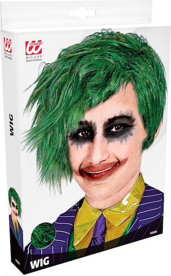 Evil Clown Karnevalsperücke Kindermilch Gerade Grün