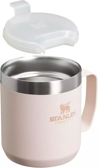 Stanley Classic Legendary Camp Mug Glass Thermos Stainless Steel BPA Free 350ml Rose Quartz