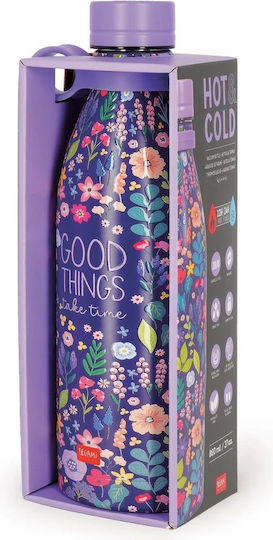 Legami Milano Bottle Thermos Stainless Steel / Plastic 800ml Purple