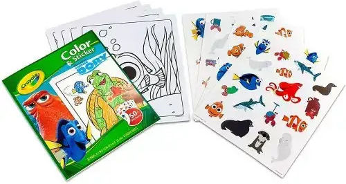 Crayola Finding Dory Комплект За Рисуване 220075 2-61 32 Оцветяващи Картини 50 Стикера 21x25 См
