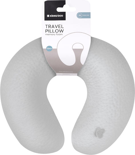 Kikka Boo Airknit Memory Foam Travel Pillow Travel Set Pillow 23x20x6.5cm Gray
