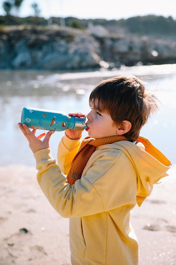Qwetch Kids Water Bottle Stainless Steel Blue 350ml