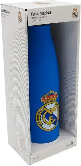 CyP Brands Kids Water Bottle Football Stainless Steel with Straw Gray 500ml