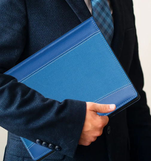 Clipboard Bifold Conference for Paper A4 Blue Elit 1pcs