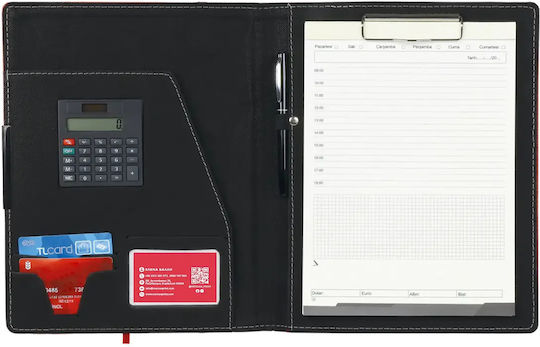 Clipboard Bifold Conference for Paper A4 Blue Elit 1pcs