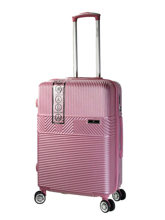 Bartuggi Mittlerer Hartschalenkoffer Rosa mit 4 Rädern Höhe 65cm