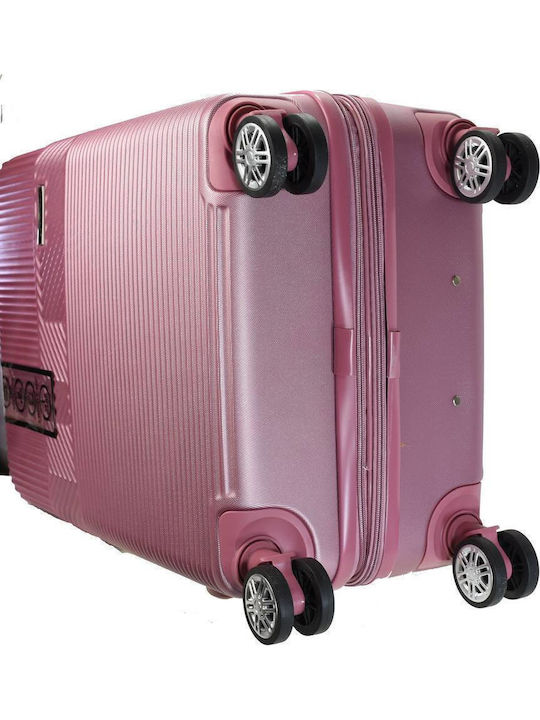 Bartuggi Mittlerer Hartschalenkoffer Rosa mit 4 Rädern Höhe 65cm