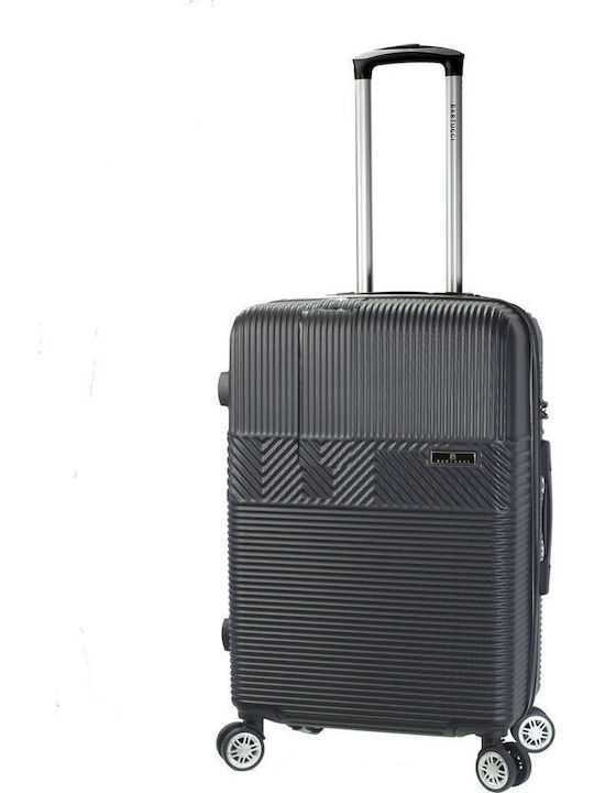 Bartuggi Medium Hard Travel Suitcase Black with 4 Wheels Height 65cm