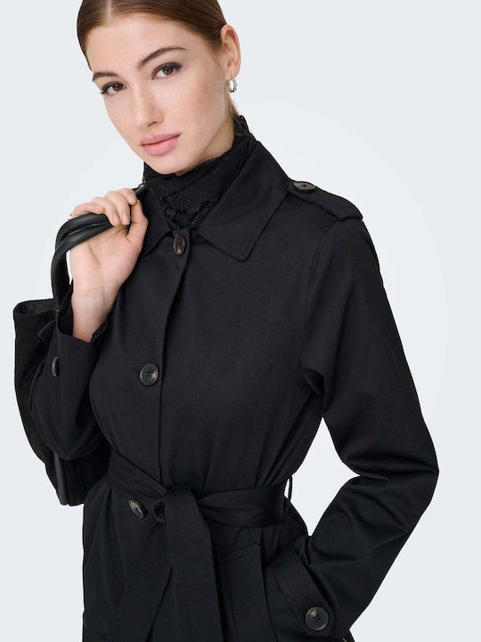 Life Women's Black Trench Coat