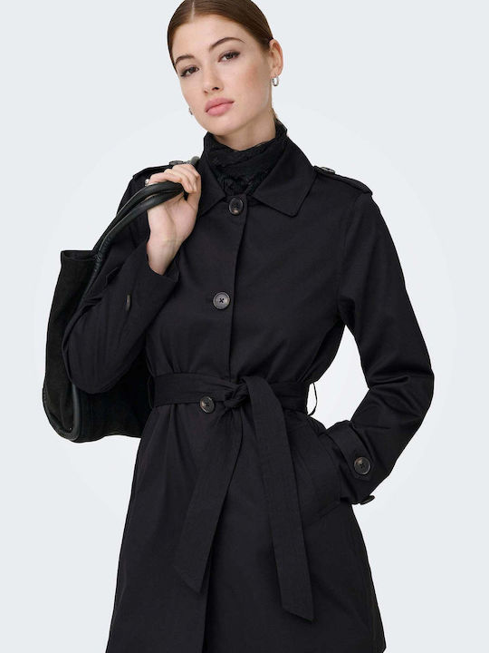 Life Women's Black Trench Coat