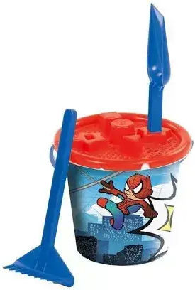 Chippo Avc Superhero Spider 160019 1-88/90 Плажни Игри Подредба За Пясък Кофа Цедка Гребло Лопата Син Червен Диаметър 18см Лято 07