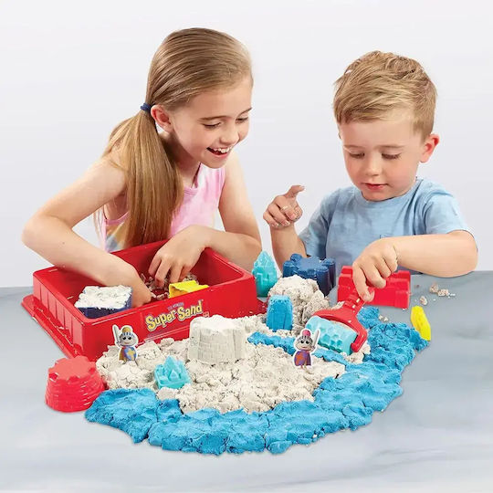 Super Sand Подредба 7497170 Dc Fortress Adventure 1100 Г Super Sand 9 Бройки 4+ Години 42 X 30 См Многоцветен