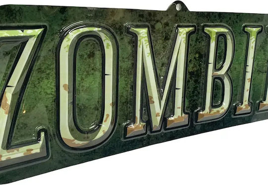 Декоративен Знак Zombie Boland *769633 1-39 3D Надписи 55 X 18 См Зелен