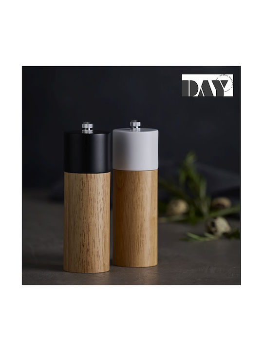 Day Spice Mills Set of 2 Rubberwood Dim:5x14.5cm Pack of 12 Pieces