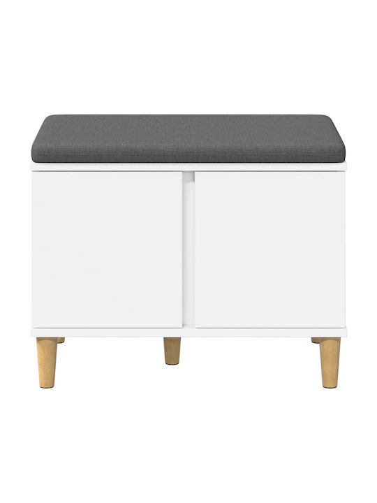 Mobilier de Intrare cu Bancă Alb 60x38x46cm