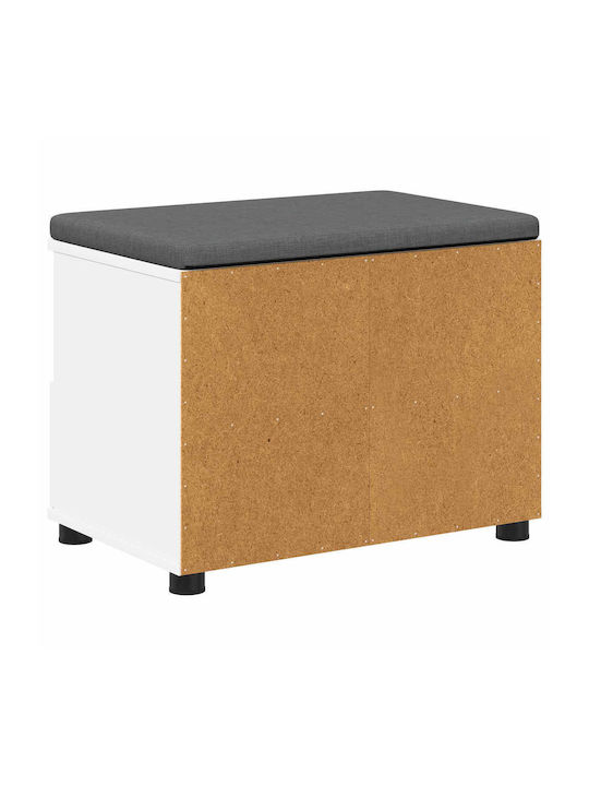 Mobilier de Intrare cu Bancă Alb 60x38x46cm
