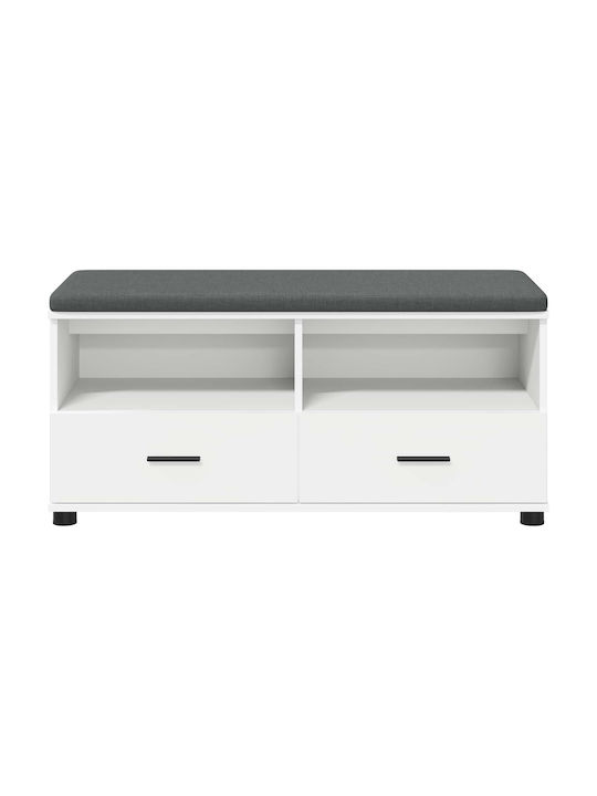 Mobilier de Intrare cu Bancă Alb 100x38x46cm